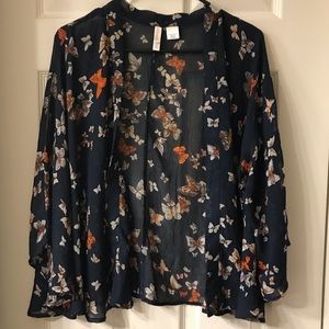 Xhilaration Butterfly Kimono